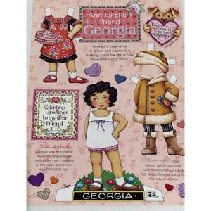 Mary Engelbreit Georgia Paper Doll Valentine Cozy Coat 8x11" ~ 260401-WH 1059